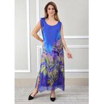 Vestido Luna Seda Italiana Azul Royal .