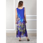 Vestido Luna Seda Italiana Azul Royal .