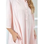 Tunica Nora Linho Italiano Rosa Bebe .