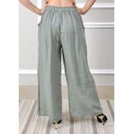 Calça Heloisa Linho Italiano Verde Militar