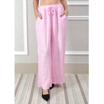 Calça Heloisa Linho Italiano Rosa Bebe