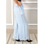 Calça Heloisa Linho Italiano Azul Bebe