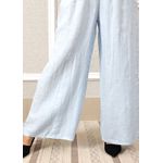 Calça Heloisa Linho Italiano Azul Bebe