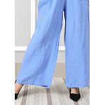 Calça Heloisa Linho Italiano Azul Hortência