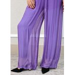 Calça Louise Seda Italiana Roxo