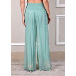 Calça Louise Seda Italiana Verde Água