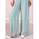 Calça Louise Seda Italiana Verde Água