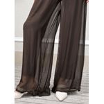 Calça Louise Seda Italiana Marrom