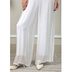 Calça Louise Seda Italiana Branco