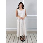Vestido Eliane Linho Italiano Bege