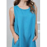 Vestido Eliane Linho Italiano Petróleo