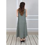 Vestido Eliane Linho Italiano Verde Militar