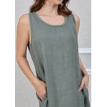 Vestido Eliane Linho Italiano Verde Militar