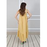 Vestido Barbara Linho Italiano Caramelo