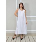 Vestido Eliane Linho Italiano Branco