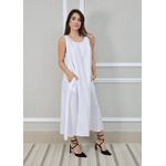 Vestido Eliane Linho Italiano Branco