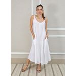 Vestido Regina Linho Italiano Branco