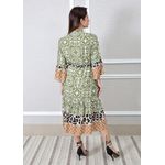 Vestido Daiana Viscose Italiana Verde Militar .