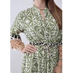 Vestido Daiana Viscose Italiana Verde Militar .