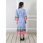 Vestido Daiana Viscose Italiana Azul Horência