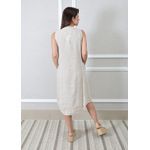 Vestido Analu Linho Italiano Bege