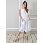 Vestido Analu Linho Italiano Branco