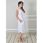 Vestido Analu Linho Italiano Branco
