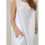 Vestido Analu Linho Italiano Branco