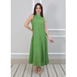 Vestido Maria Linho Italiano Verde Pistache