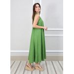 Vestido Maria Linho Italiano Verde Pistache