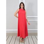 Vestido Maria Linho Italiano Vermelho