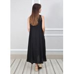Vestido Maria Linho Italiano Preto