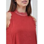 Vestido Maria Linho Italiano Terracota