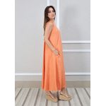 Vestido Maria Linho Italiano Pêssego