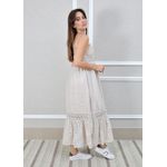 Vestido Francesca Linho Italiano Bege