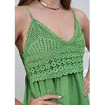 Vestido Francesca Linho Italiano Verde Pistache 