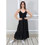 Vestido Francesca Linho Italiano Preto