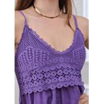 Vestido Francesca Linho Italiano Roxo