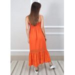 Vestido Francesca Linho Italiano Laranja 