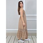 Vestido Francesca Linho Italiano Caramelo