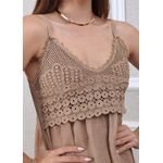 Vestido Francesca Linho Italiano Caramelo