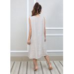 Vestido Lavinia Linho Italiano Bege