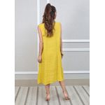 Vestido Lavinia Linho Italiano Mostarda 