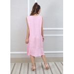 Vestido Lavinia Linho Italiano Rosa Bebe