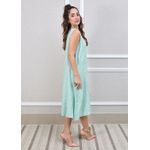 Vestido Lavinia Linho Italiano Verde Àgua