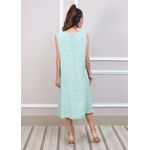 Vestido Lavinia Linho Italiano Verde Àgua