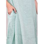 Vestido Lavinia Linho Italiano Verde Àgua