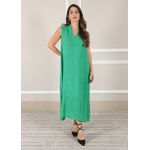 Vestido Luana Linho Italiano Verde Bandeira