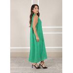 Vestido Luana Linho Italiano Verde Bandeira