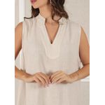Vestido Luana Linho Italiano Cru .